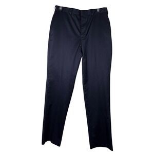 LANDS' END 32x31 Men's Tailored Fit Navy Blue Plain Front Chino Pants Cotton‎